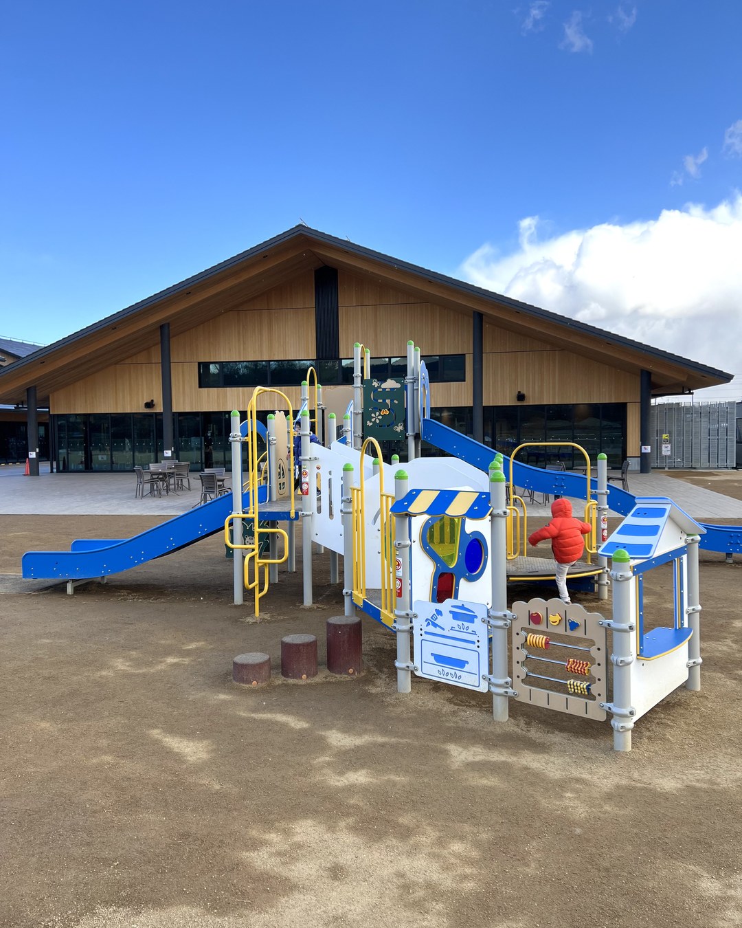 小さい子向けの低い複合遊具